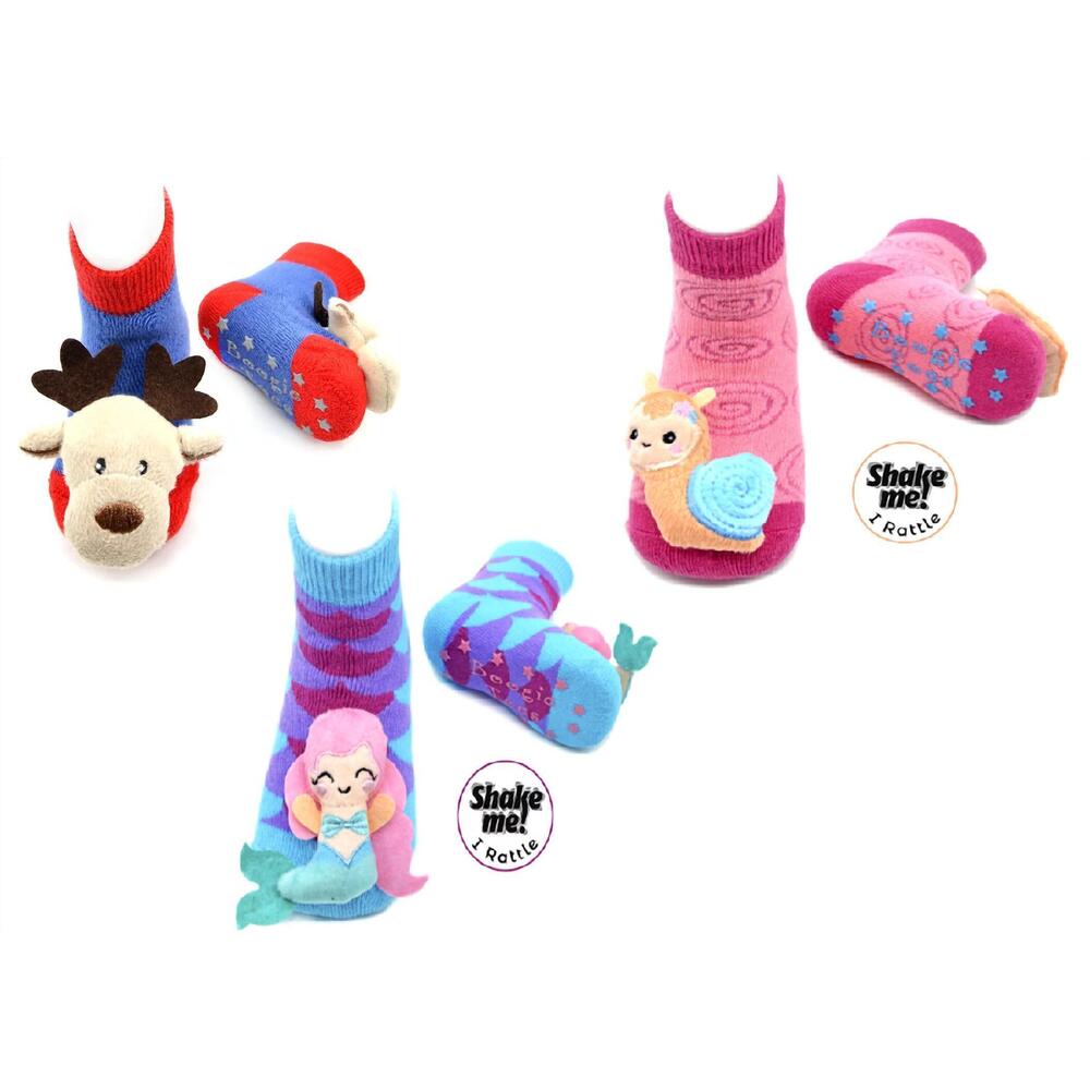 NEW LIVENTI INC. kids boogie toe rattle socks set of 3 in multi